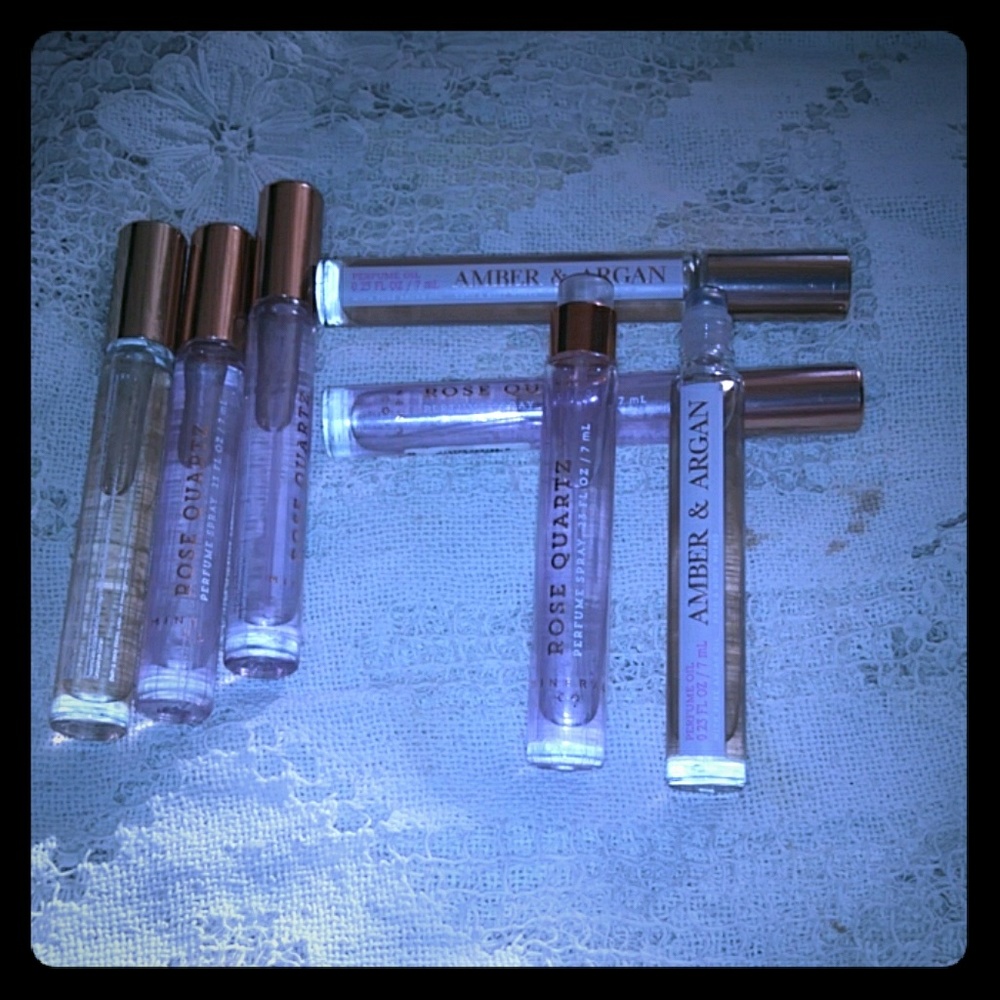 Amber and Argan  Oil/ Rose Quartz